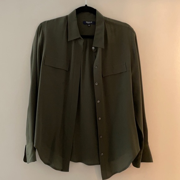 100% silk Madewell button down - Picture 1 of 7